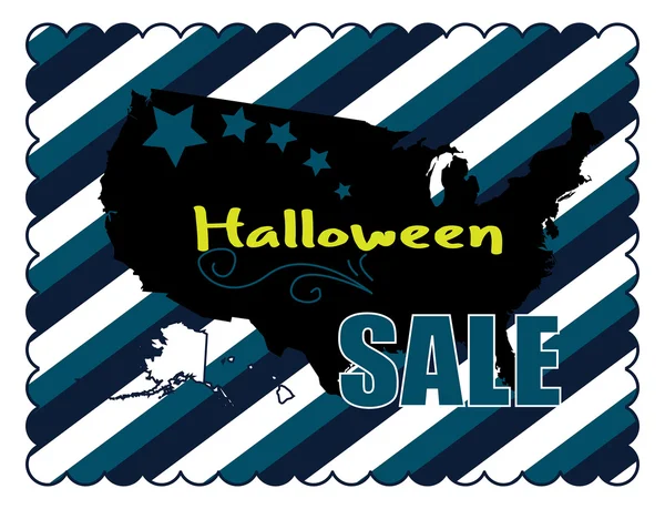 Banner de venda de Halloween — Vetor de Stock