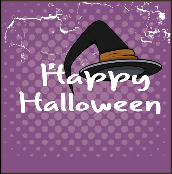 Happy Halloween häxa hatt vektor — Stock vektor