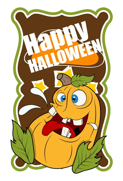 Calabaza divertida de Halloween — Vector de stock