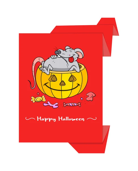 Banner de papel gráfico de Halloween — Vector de stock