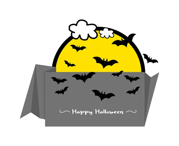 Halloween Fledermäuse Papierbanner — Stockvektor