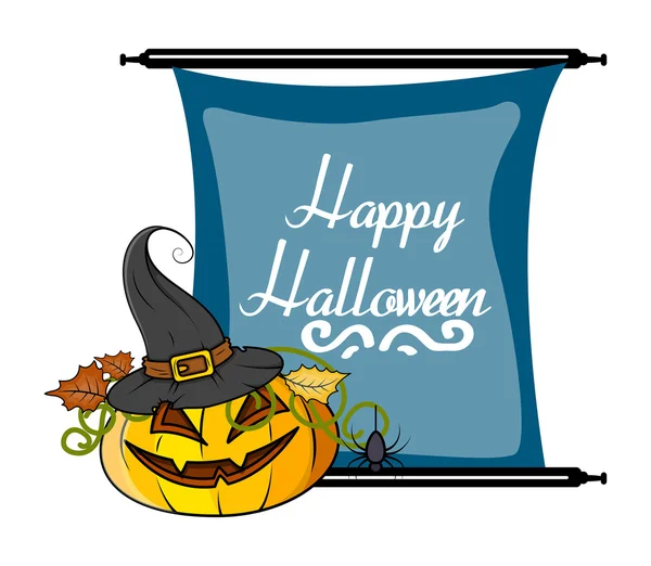 Halloween Pumpkin Vector Banner — Stock Vector