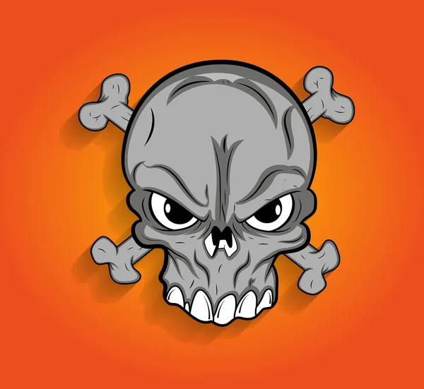 Halloween Vector de calavera de miedo — Archivo Imágenes Vectoriales