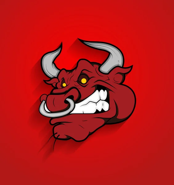 Mascotte Angry Bull Face Vector — Image vectorielle