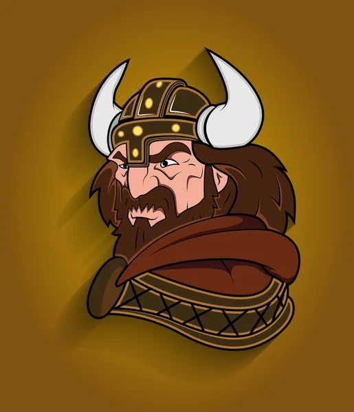 Personnage de dessin animé viking en colère — Image vectorielle