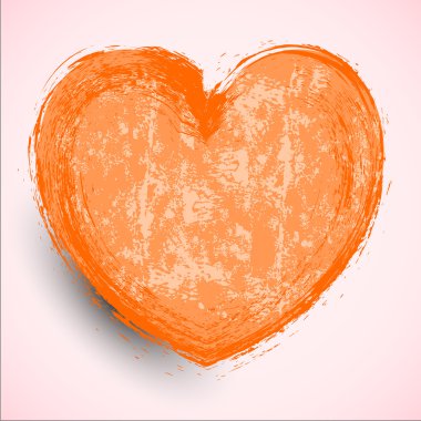 Vintage Grunge kalp afiş vektör tasarımı