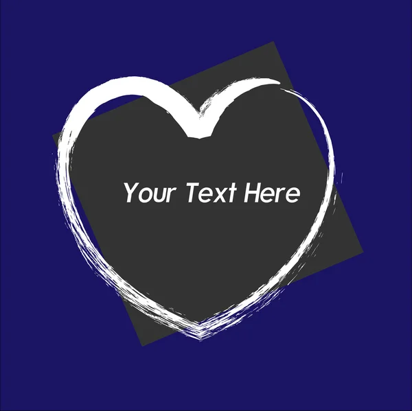 Bannière vectorielle de Saint-Valentin Grunge Heart — Image vectorielle