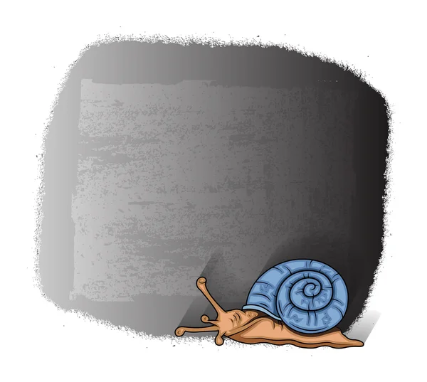 Banner Snail Grunge - Stok Vektor