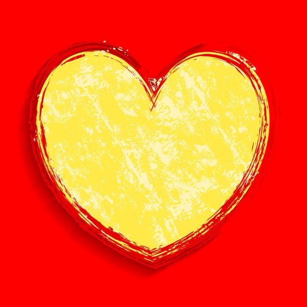 Grunge Love Heart — Stockvektor