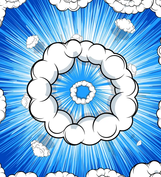 Abstract Retro Clouds Fundo do vetor — Vetor de Stock