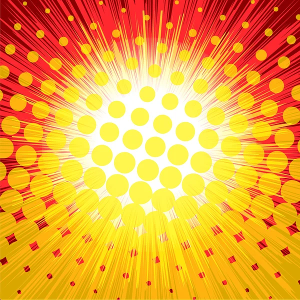Полутоновый цветной Sunburst Background — стоковый вектор