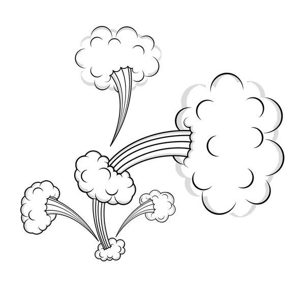 Ретро хмари спалаху Векторні конструкції — стоковий вектор
