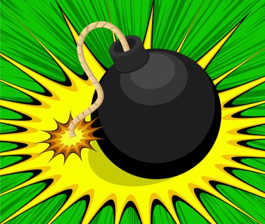 Retro vektör bomba tasarımı