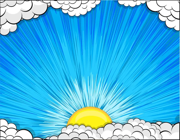 Nubes abstractas Sunburst Background — Archivo Imágenes Vectoriales