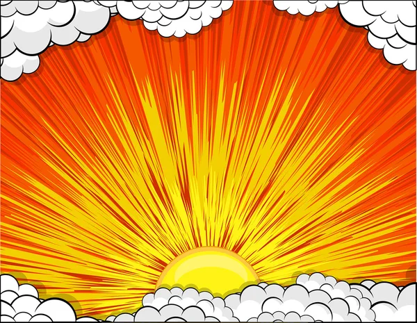 Абстрактні хмари Яскравий сонячний спалах — стоковий вектор