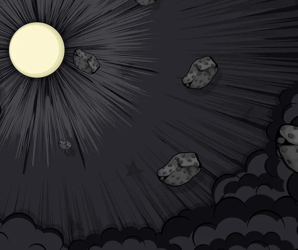 Absztrakt aszteroidák Hold világos háttér — Stock Vector
