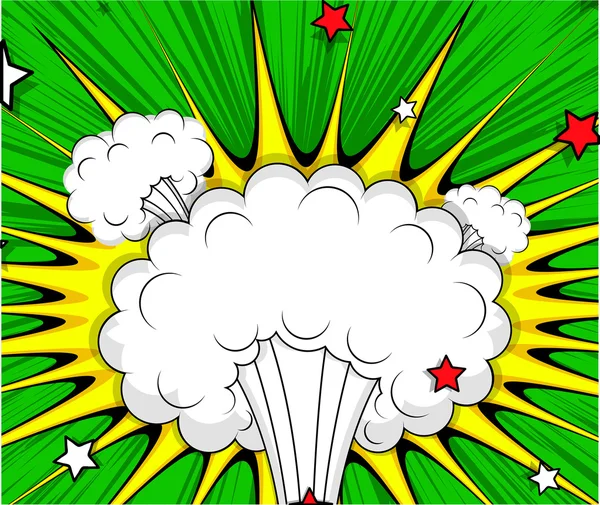 Retro cómic nube estallar fondo — Vector de stock