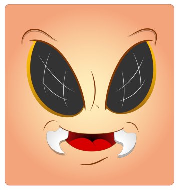 Öfkeli canavar kutusuna Smiley