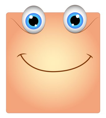 Mutlu gülümseme şirin kutusuna Smiley