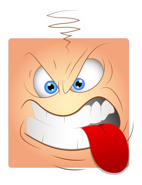 Dil çizgi film kutusu Smiley alay