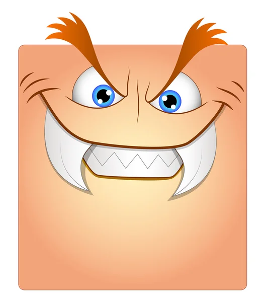 Naughty Devil Smile Box Smiley — Stock Vector