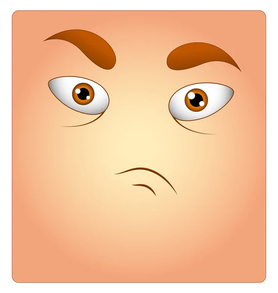 Visage en colère boîte Smiley — Image vectorielle