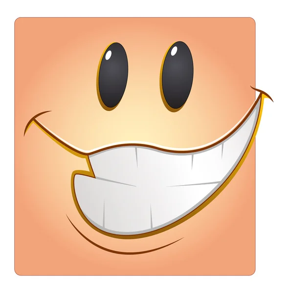 Cheerful Face Box Smiley — Stock Vector