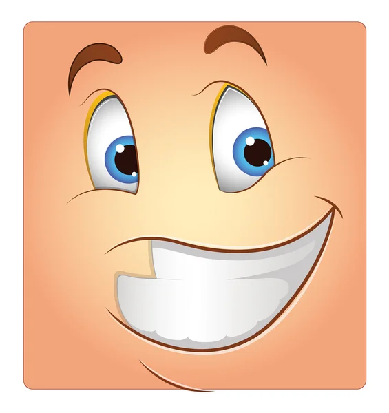 Happy Smile Vector Face — Stock Vector