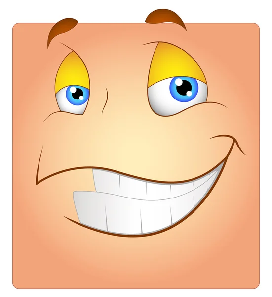 Happy Smile Box Face — Stock Vector