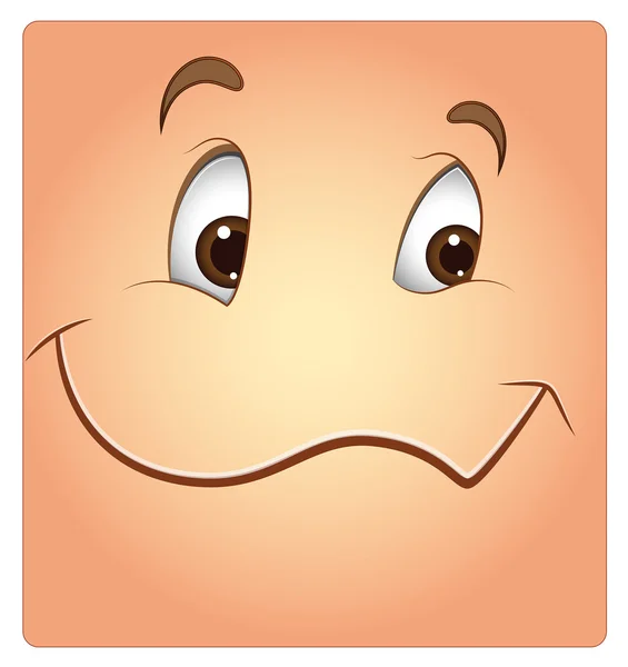 Smile Box Face Vector Illustration — Stock Vector