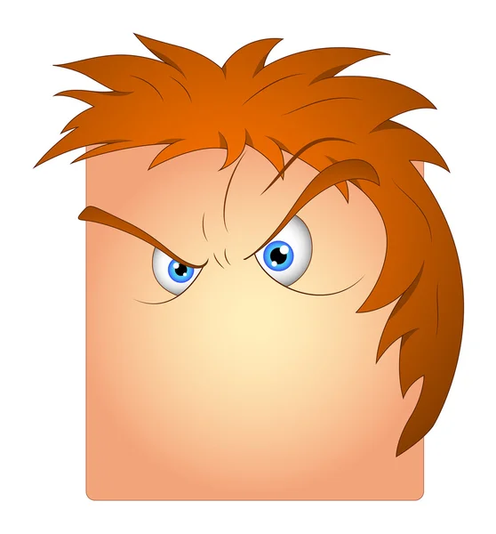 Angry Eyes Visage Vector Smiley — Image vectorielle