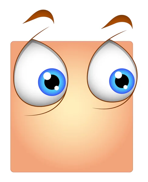 Shocked Smiley Cartoon Character — Stock Vector