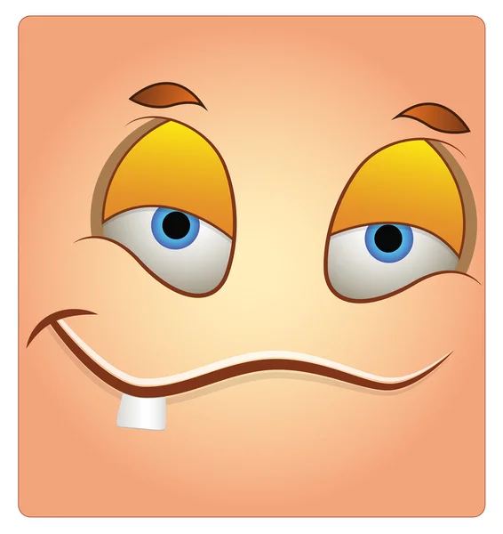 Naughty Funny Smile Box Smiley Cartoon Vector — Stock Vector