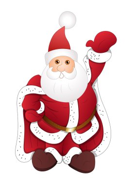 Mutlu karikatür Noel Baba dans vektör