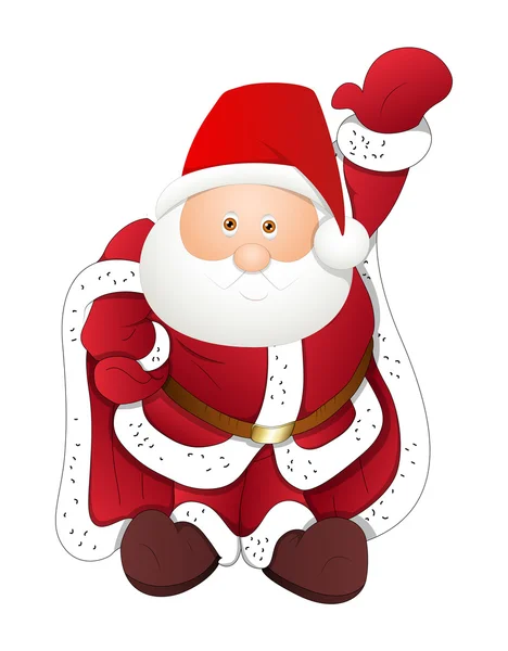 Santa bailando gracioso — Vector de stock