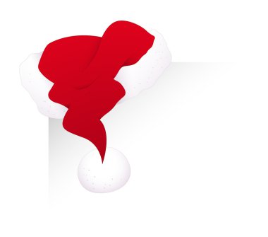 Noel Baba şapkası vektör afiş