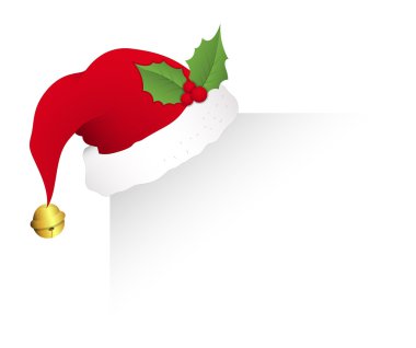 Noel Baba şapkası vektör Xmas afiş