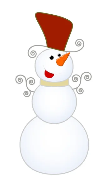 Bonhomme de neige heureux — Image vectorielle