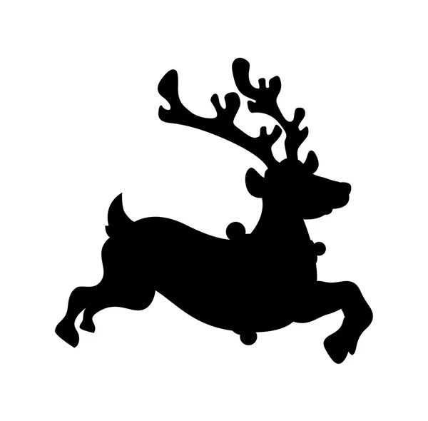 Reindeer Running Shape — Stock Vector