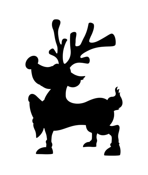 Cute Christmas Reindeer Shape — Stock Vector