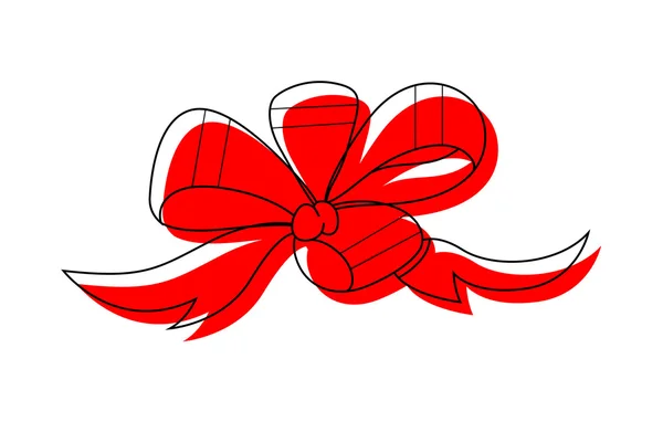 Clipart rétro de ruban papillon — Image vectorielle