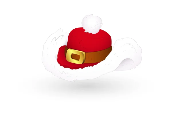 Sombrero de Papá Noel — Vector de stock