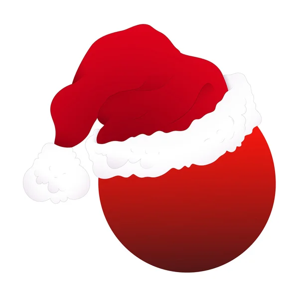 Parlak Noel Baba şapkası Ball — Stok Vektör