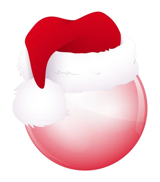 Santa Claus Isolated on Glossy Ball — Stock Vector
