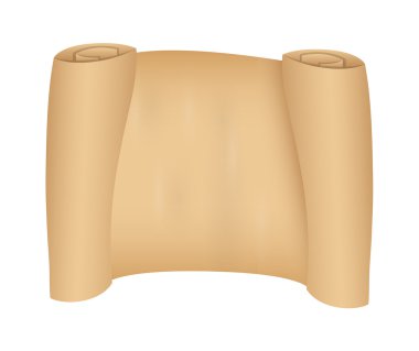 Kahverengi parşömen kaydırma