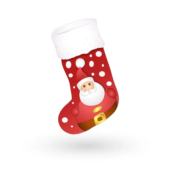 Cartoon Santa Face Socks Vector — Stock Vector