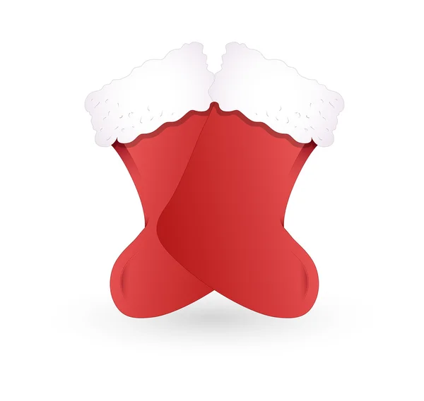 Xmas Santa Socks Vector — Stock Vector