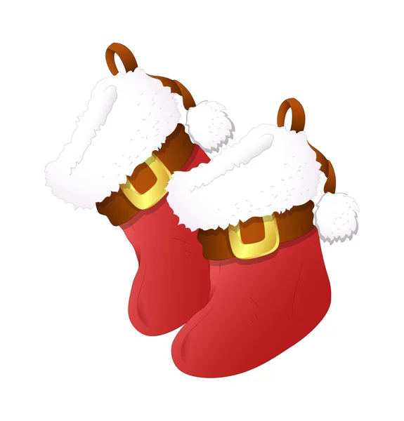 Вектор пари шкарпеток, Санта-Клауса — стоковий вектор