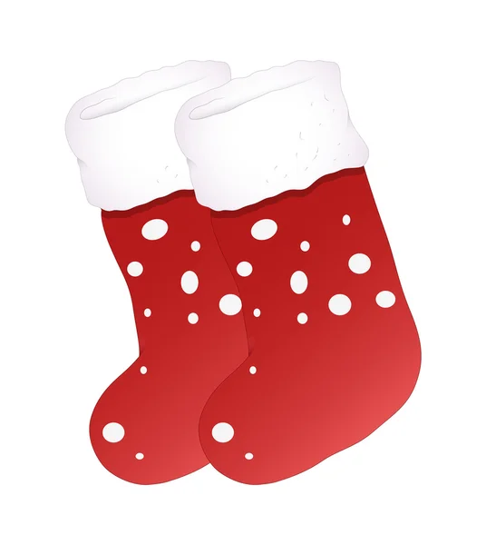 Soft Santa Socks Vector — Stock Vector