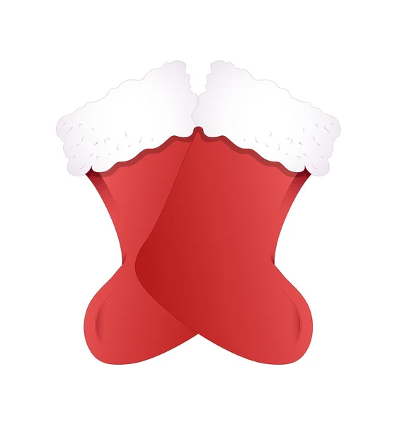 Chaussettes Vector Soft Santa — Image vectorielle